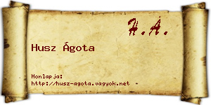 Husz Ágota névjegykártya